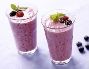 This berry smoothie is a go-to for a pre- or post-workout meal or snack, depending on which ingredients you chose.